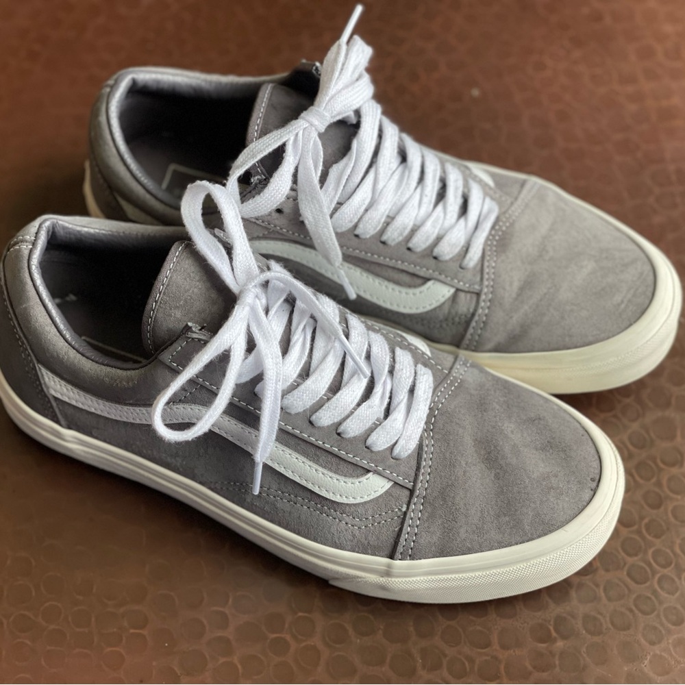 Vans Gray and White Old Skool Sneakers